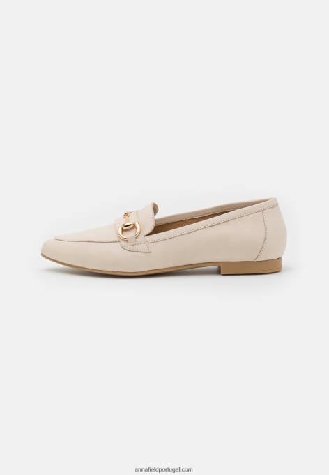 mulheres slip-ons de couro off white F4BZ0D1823 Anna Field
