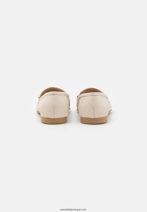 mulheres slip-ons de couro off white F4BZ0D1823 Anna Field