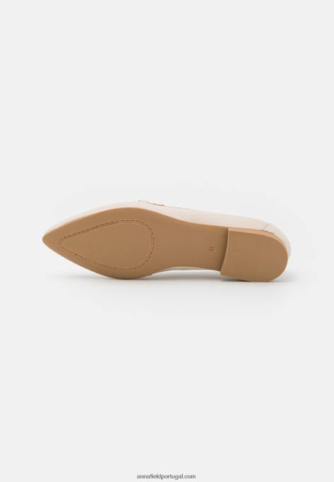 mulheres slip-ons de couro off white F4BZ0D1823 Anna Field