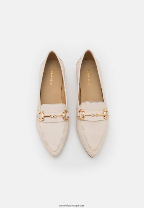 mulheres slip-ons de couro off white F4BZ0D1823 Anna Field