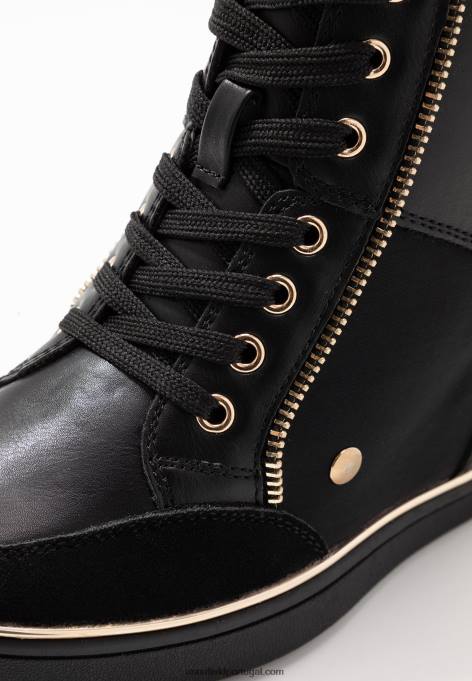 mulheres bota tênis cano alto preto F4BZ0D1232 Anna Field