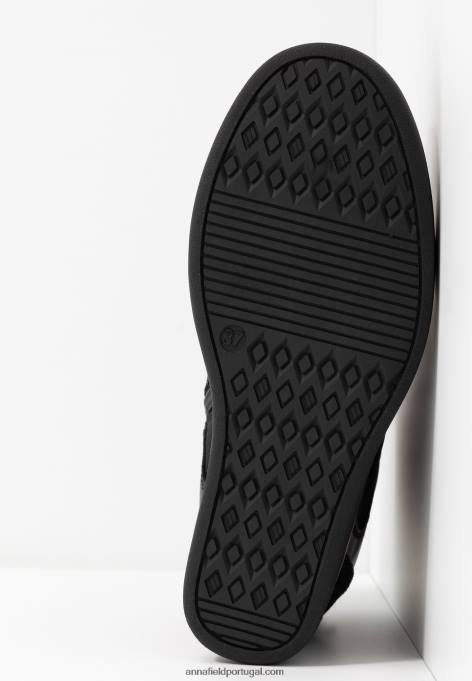 mulheres bota tênis cano alto preto F4BZ0D1232 Anna Field