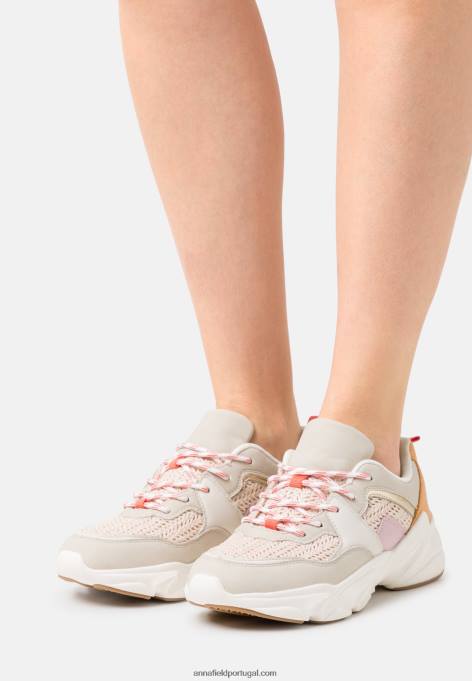 mulheres sapatilhas bege/multicolor F4BZ0D1198 Anna Field