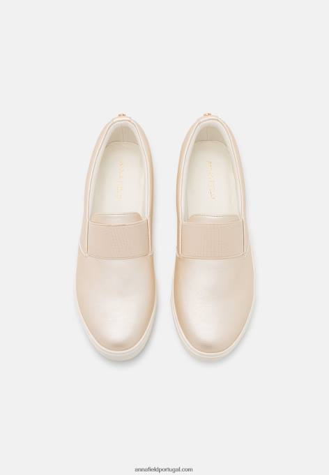 mulheres slip-on de conforto dourado F4BZ0D1163 Anna Field