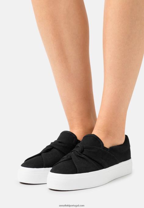 mulheres slip-on preto F4BZ0D1179 Anna Field