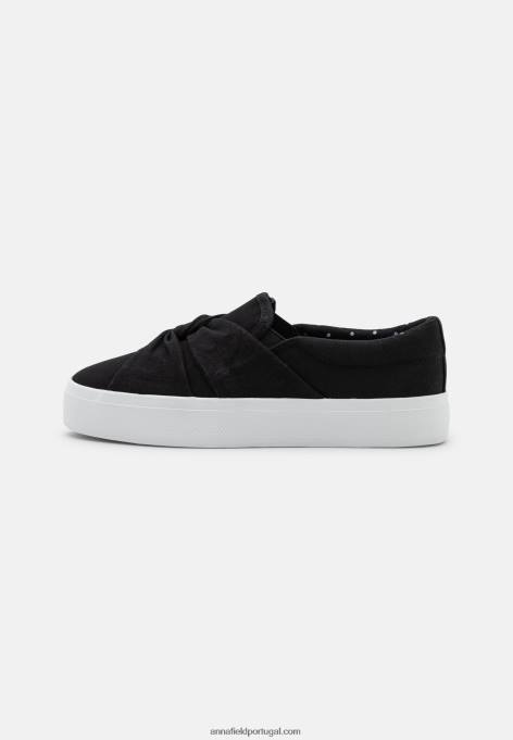 mulheres slip-on preto F4BZ0D1179 Anna Field