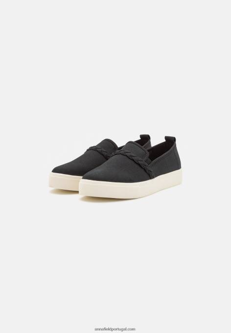 mulheres slip-on preto F4BZ0D1221 Anna Field
