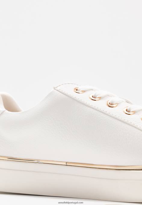 mulheres tênis branco F4BZ0D1180 Anna Field