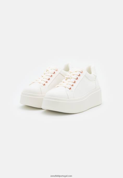 mulheres tênis branco F4BZ0D1182 Anna Field