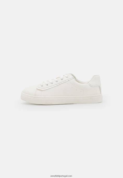 mulheres tênis branco/prata F4BZ0D1208 Anna Field