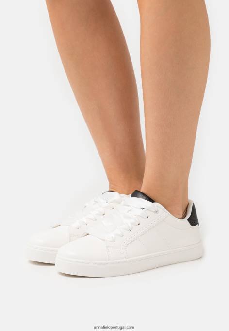 mulheres tênis branco/preto F4BZ0D1172 Anna Field
