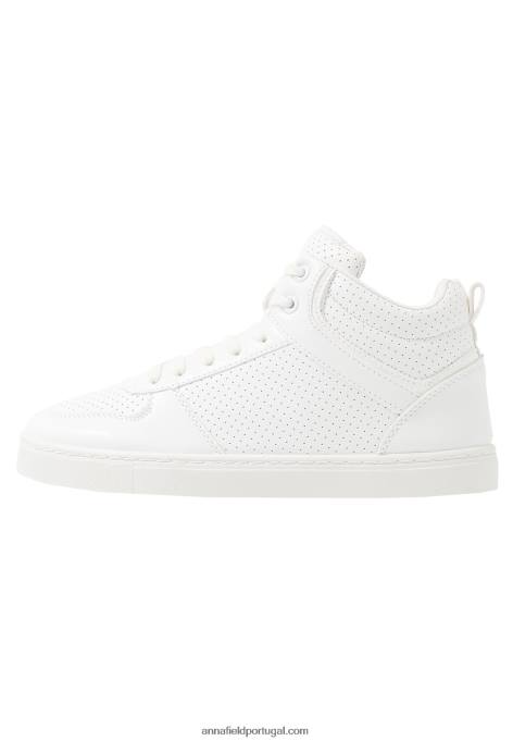 mulheres tênis cano alto branco F4BZ0D1233 Anna Field