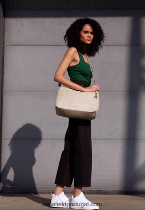 mulheres tênis cano alto branco F4BZ0D1233 Anna Field