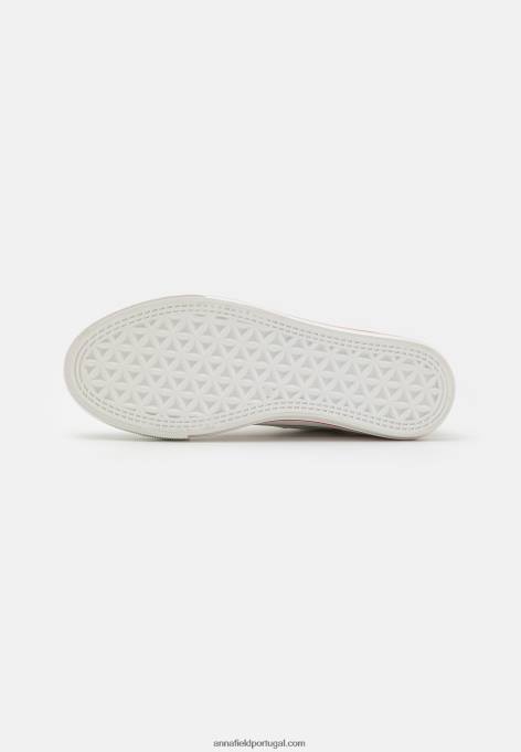 mulheres tênis cano alto branco F4BZ0D1240 Anna Field