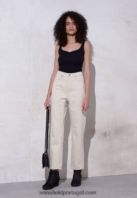 mulheres tênis cano alto preto F4BZ0D1228 Anna Field