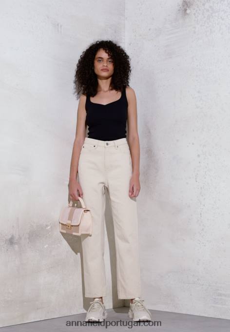 mulheres tênis de couro bege F4BZ0D1175 Anna Field