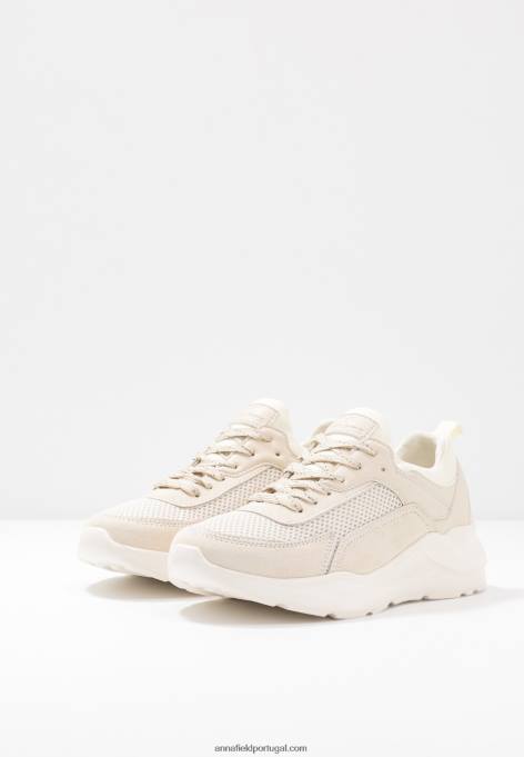 mulheres tênis de couro bege F4BZ0D1175 Anna Field