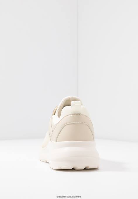 mulheres tênis de couro bege F4BZ0D1175 Anna Field