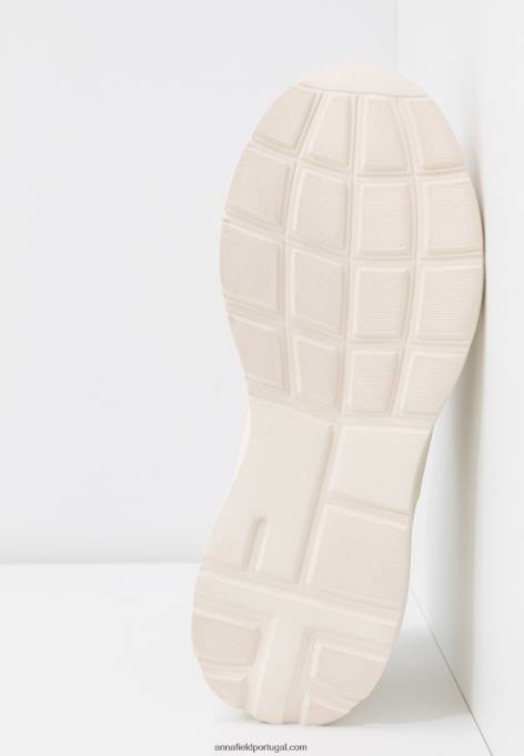 mulheres tênis de couro bege F4BZ0D1175 Anna Field