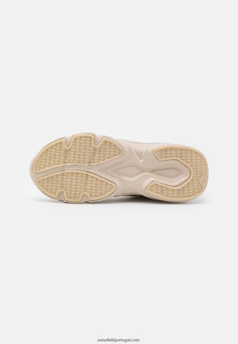 mulheres tênis de couro bege F4BZ0D1213 Anna Field