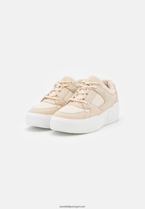 mulheres tênis de couro bege F4BZ0D1217 Anna Field