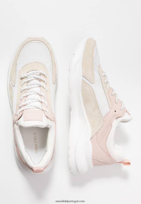 mulheres tênis de couro branco F4BZ0D1219 Anna Field