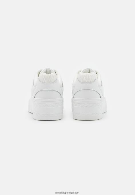 mulheres tênis de couro branco F4BZ0D1224 Anna Field