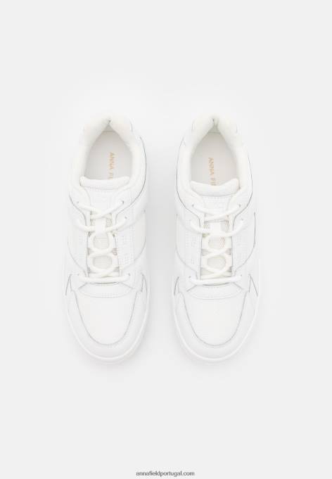 mulheres tênis de couro branco F4BZ0D1224 Anna Field