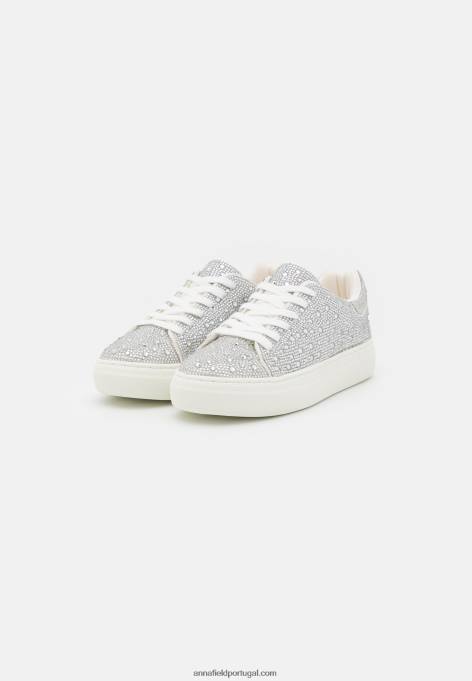 mulheres tênis prata F4BZ0D1225 Anna Field