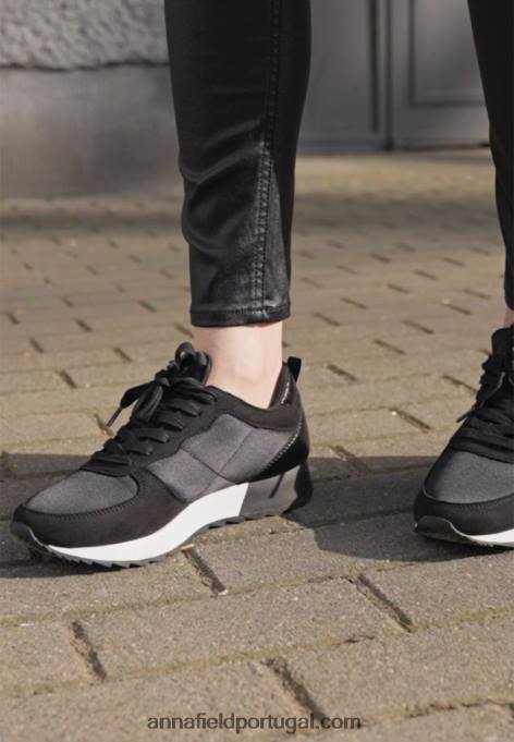 mulheres tênis preto F4BZ0D1165 Anna Field
