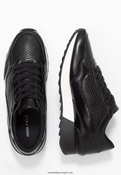 mulheres tênis preto F4BZ0D1170 Anna Field