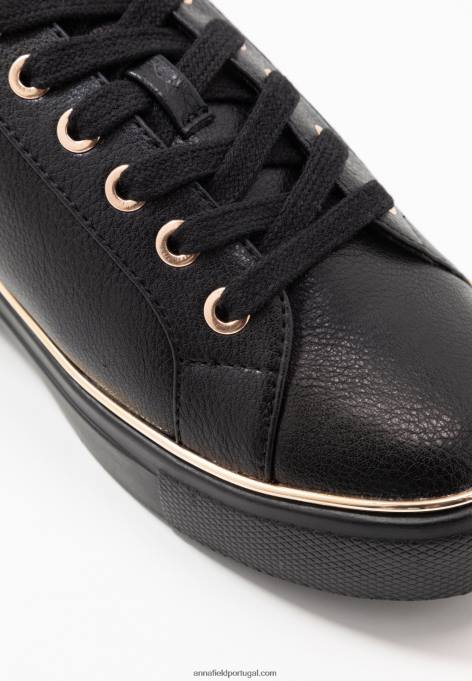 mulheres tênis preto F4BZ0D1191 Anna Field