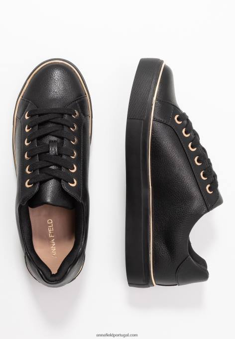 mulheres tênis preto F4BZ0D1191 Anna Field