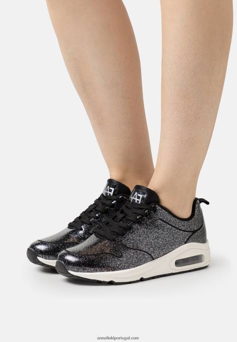 mulheres tênis preto F4BZ0D1205 Anna Field